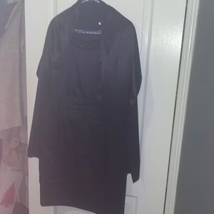 Black satin dress